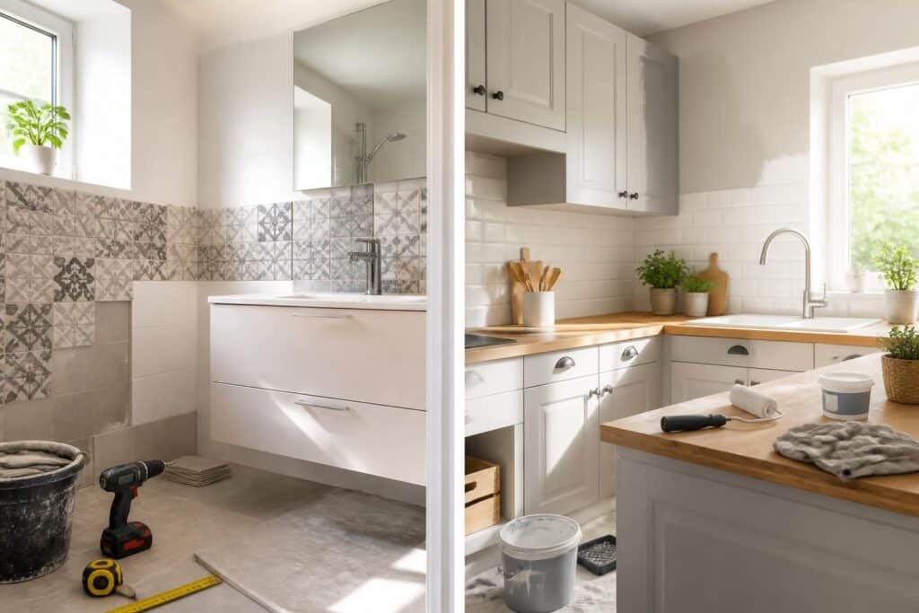 découvrez des astuces efficaces pour une rénovation rapide de votre salle de bain ou cuisine, alliant praticité et style en un temps réduit.