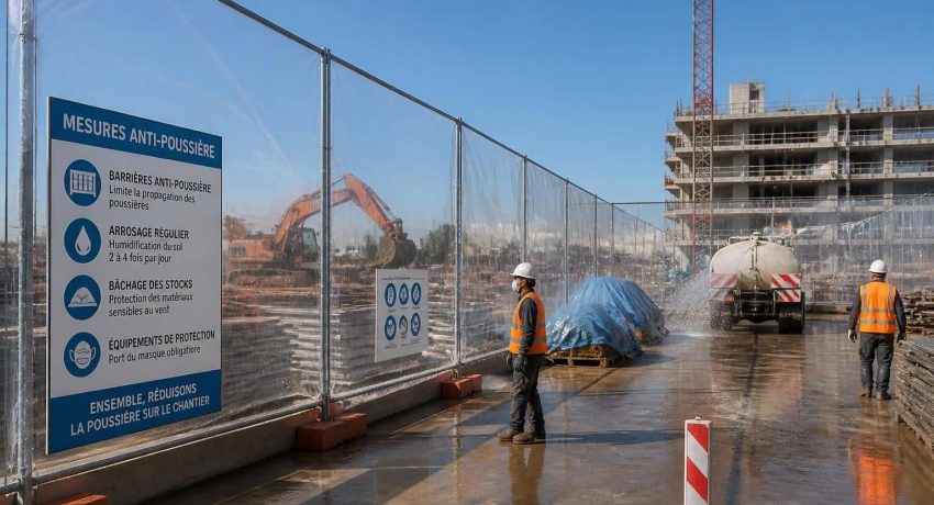 découvrez des conseils pratiques pour réduire efficacement la poussière lors de vos chantiers et assurer un environnement de travail propre et sain.